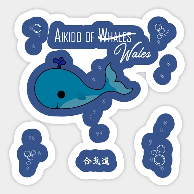 Aikido of Whales Sticker by timescape